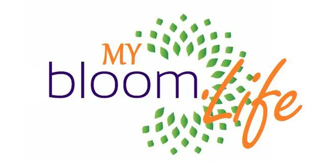 A logo for my bloom. Life, with the words " my bloom."
