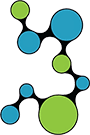 A green and blue background with circles in the middle.